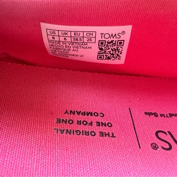 Toms Multicolor Sugar Skull day of the dead print size 8 good condition - Picture 6 of 6